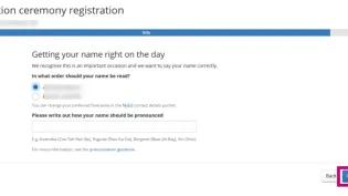 You will be asked in what order your name should be read.