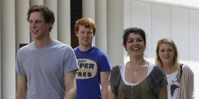 Students on central campus