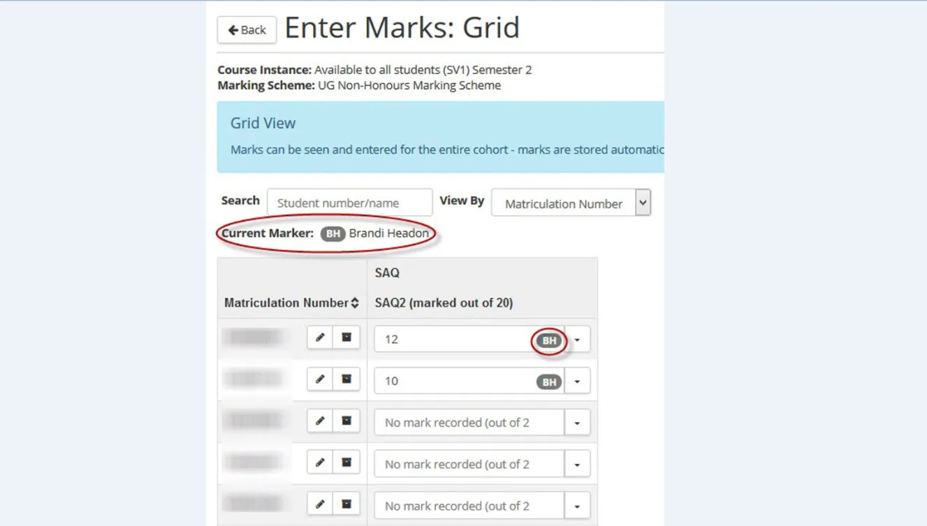 Double marking select marker