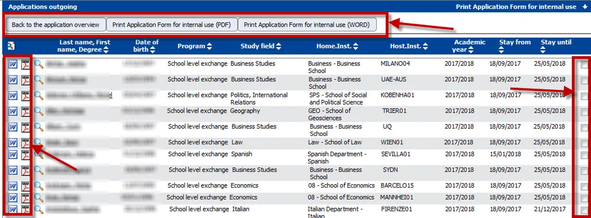 Image of mobility download and print icons and buttons