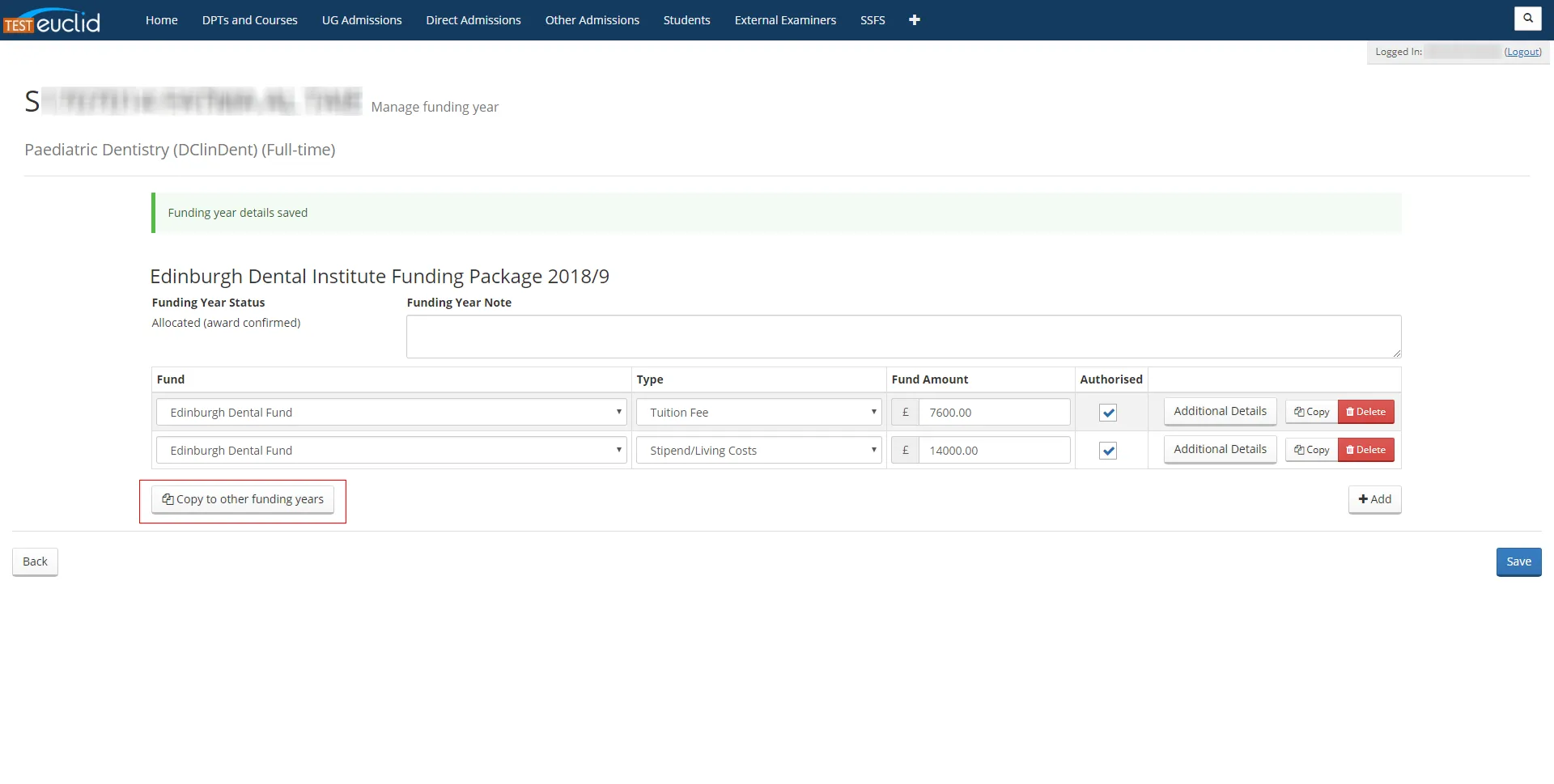 copy to other funding years