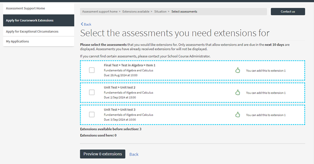 Select assessment