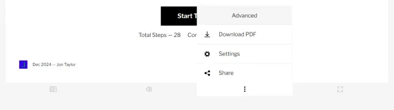 IORAD Tool menu options for download