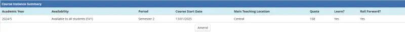 a screenshot displaying EUCLID with an 'Amend' button showing where to click