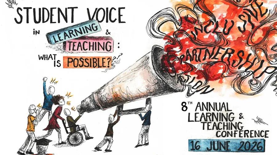 An illustration representing student voice