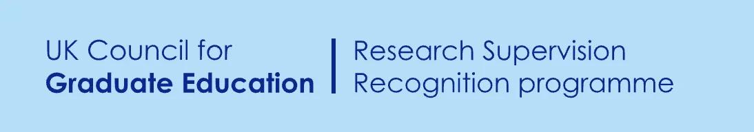 The logo of the UK Council for Graduate Education's Research Supervision Recognition Programme