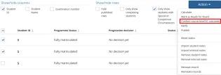 Location of "Confirm course-level EC outcomes" on Progression & Awards screen