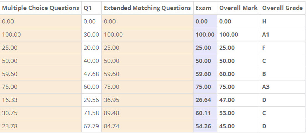 Assessment test structure results part 2 image