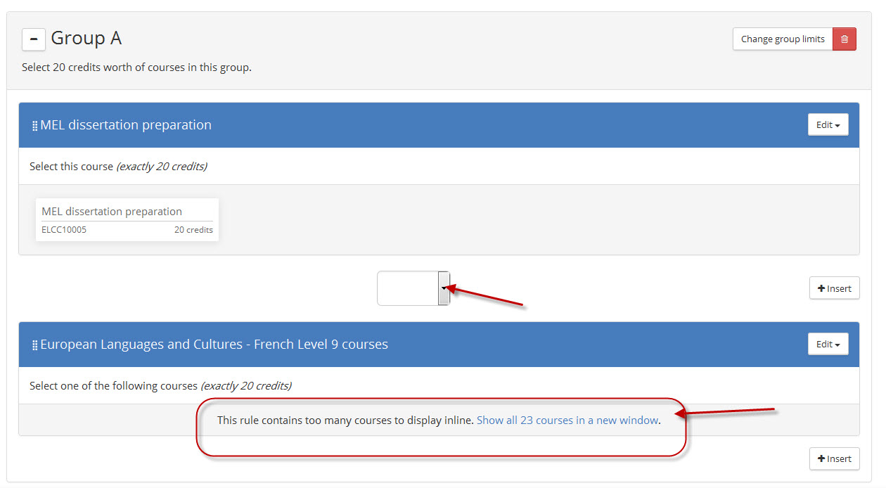 Image of amend dpt subject collection inserted to block