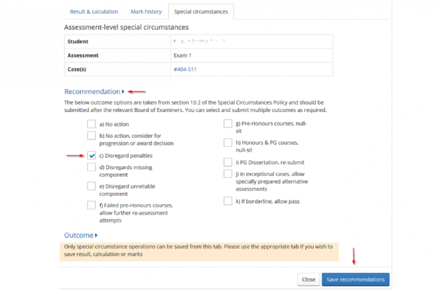 Assess Outcome