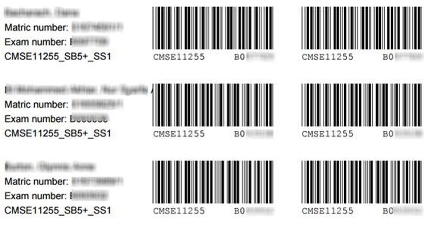 Barcodes