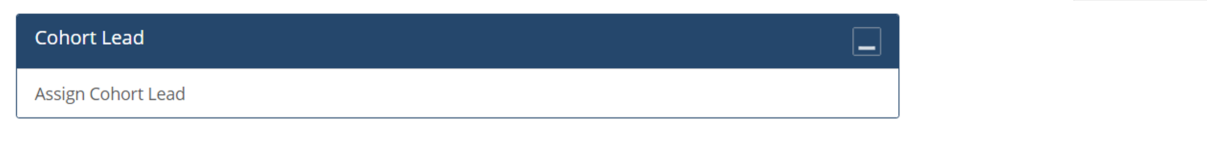 Screenshot of Euclid showing Cohort lead container and Assign Cohort Lead tool.