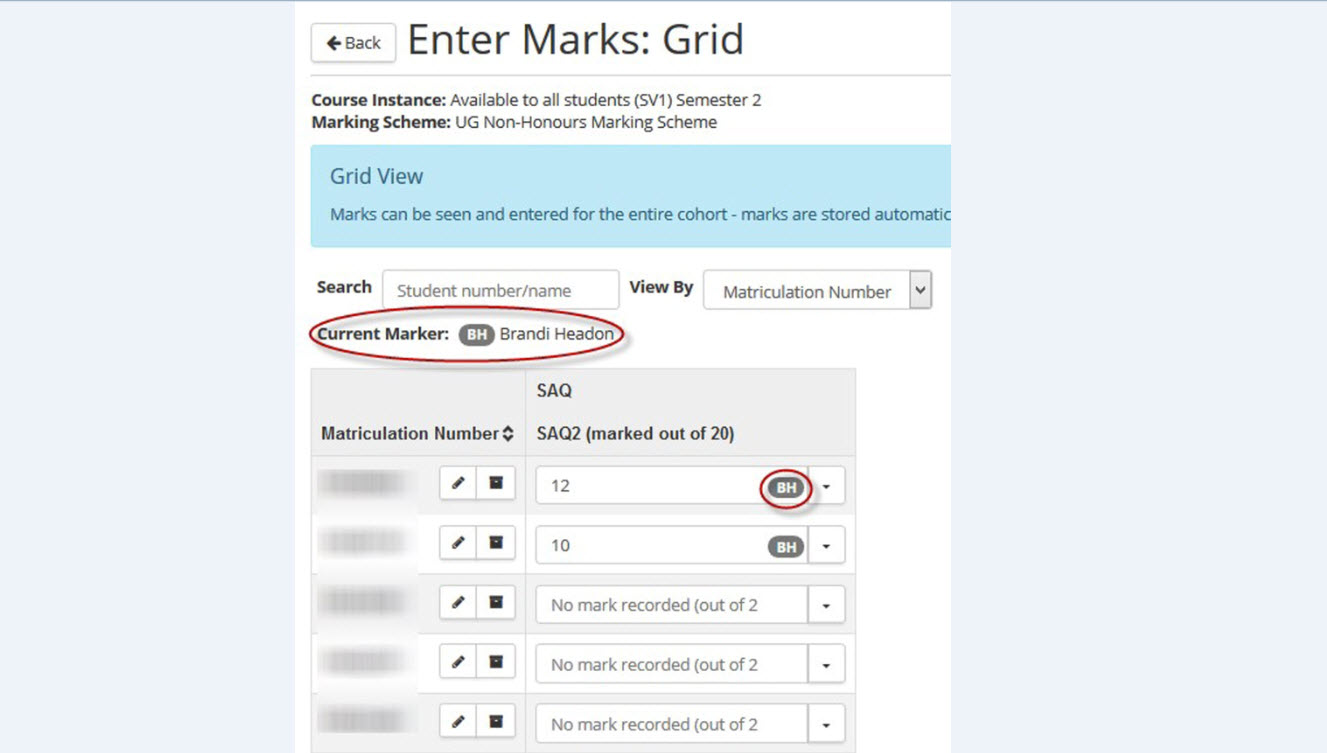 Double marking select marker