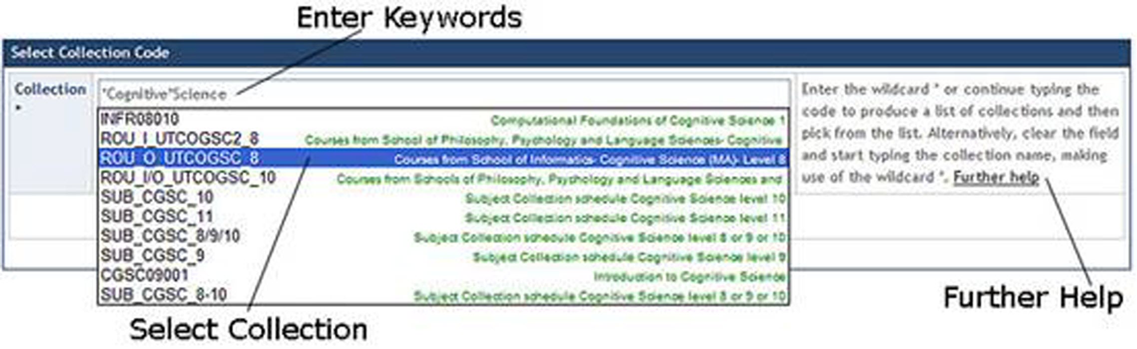 DPT dynamic list programme collection selection