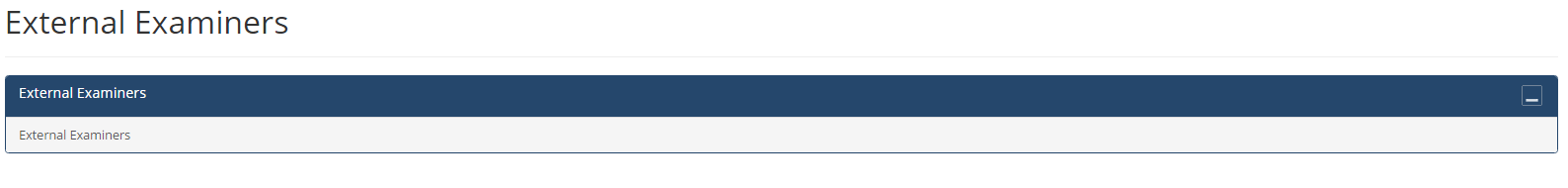 External examiners link