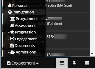  options change menu for display student hub 1