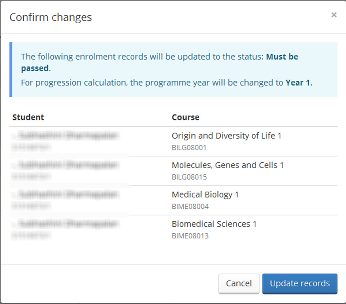 Image of confirm core rule update window