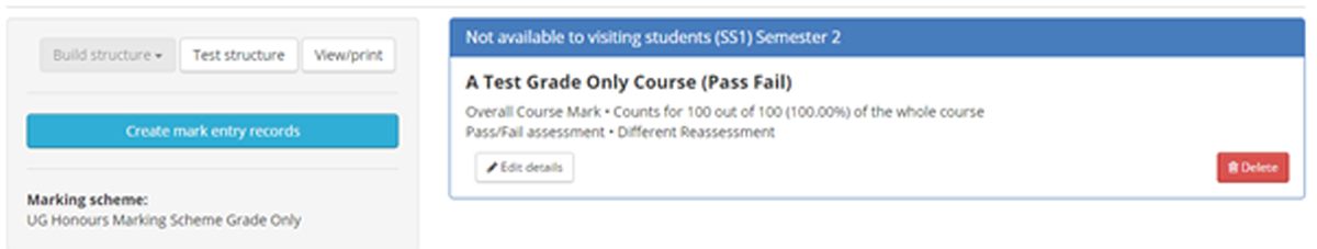 Pass Fail Assessment