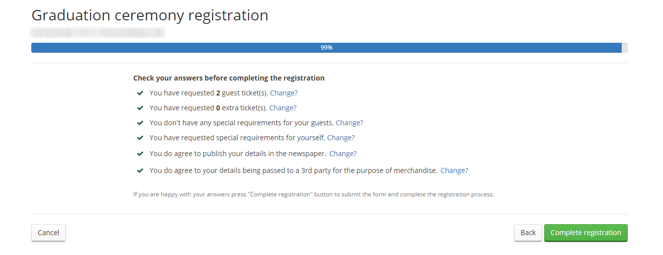 Graduation registration form image 13