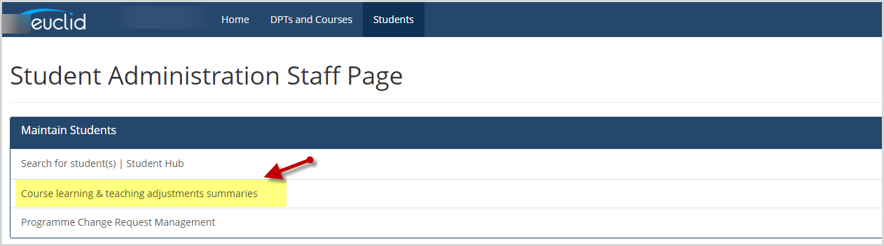 Teaching staff access to Learning and Teaching