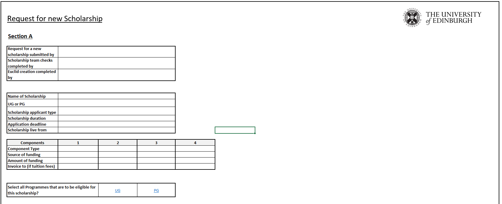 template section a